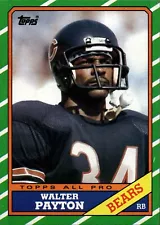 1986 Topps Walter Payton #11 Chicago Bears HOF - Free Shipping