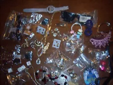 WHOLESALE LOT OF ESTATE SALE JEWELRY / TREASURES, EARRINGS, BRACELETS OVER 75 PC