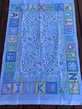 Clothesline kids Michele D’Amore for Macus Fabrics Blue Flannel 29" X 42"