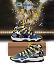 Michigan Wolverines 2023 National Champions Go Blue Air Jor-dan 11 Shoes