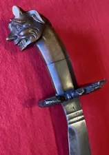 Rare C.1900 Philippine, Panay Island Tenegre sword, Chisel Grind, Deity Handle