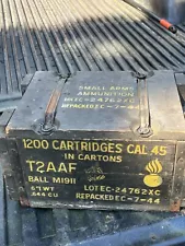 vintage ammo box 45mm