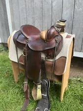 Older Used Western RANCH Wade Style Youth 4H |Ladies Saddle TRAIL | All Around