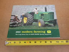 1963 John Deere Full Line Modern Farming tractor combine catalog sales brochure