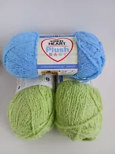 3 X Red Heart Plush Baby yarn Medium 4, Acrylic Soft Assorted Discontinued