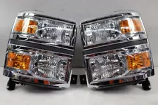 2014-2015 Chevy Silverado 1500 Headlights Headlamps Left+Right 14-15 Lights