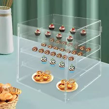 3-Tier Commercial Countertop Bakery Display Case Pastry Display Case Clear Box