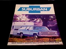 AUTO DEALER/SALES BROCHURE FOR CHEVROLET "1976 SUBURBAN" EXCELLENT