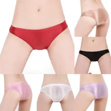 Mens Silky Shiny Satin Glossy Wet Look Knickers Briefs Underwear Panties