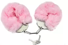 Premium Quality Furry Fuzzy Costume Handcuffs Metal Wrist Soft Bachelorette USA