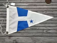 Wickford Yacht Club N. Kingston RI Burgee Pennant Nautical Flag 20 x 12" Nylon