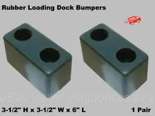 1 Pair Rubber Loading Dock Bumpers 6" Long Boat Warehouse Trailer Truck