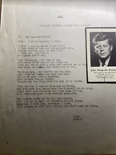 Vintage JFK Letter From Estate Of Former FBI Agent Retired W/ First Day Stamp