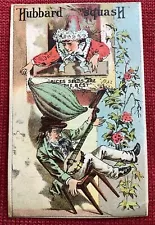 Hubbard squash rice seeds vintage Victorian trade card antique banjo