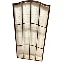 Antique Clear Beveled Glass Window w/Brass Frame