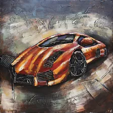 3D Metal Famous classic racing car Iron Craft for Wall art painting SALE Decor