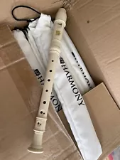 HARMONY SOPRANO RECORDER WITH STORAGE BAG! NEW with FINGERING CHART!