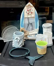 Lot Of 6 Beach / Nautical Themed decorations Beach Home Decor