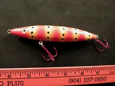 Vintage Hand Carved Contemporary Wood Fishing Lure Unmarked 4-1/2"