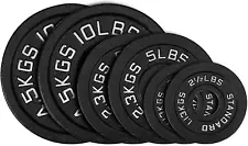 2-Inch Olympic Weight Training for Home & Gym, Barbell Free Weight Plate Set