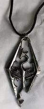 Vintage BSW Skyrim Dragon GOTH METAL Pendant Medallion Necklace HIP HOP