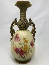 AUSTRIAN ERNST WAHLISS TURN WIEN PORCELAIN 5055 VASE 13” C1900