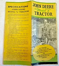 John Deere Model L Tractor Sales Brochure, 20 pages