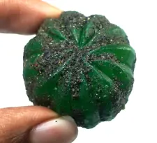 Earth Mind Natural Green Emerald 255.70 Ct Colombian Rough Gemstone