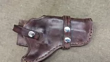 Brown leather revolver holster, unbranded, Ruger , Taurus 4"