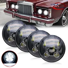 DOT 4pcs 5-3/4" 5.75" LED Headlight Hi/Lo Beam for Lincoln Continental 1958-1979 (For: 1958 Lincoln Continental)