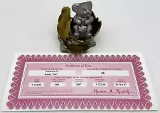 New Michael Ricker Pewter Newborn Koala "Joe" #46 of 500, w/Certificate of Title