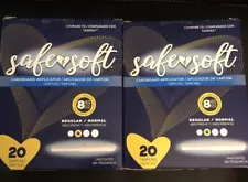 Safe & Soft Regular Normal Tampons 40 Count Cardboard Applicator New in Box