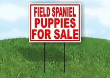 Field Spaniel PUPPIES FOR SALE RED Yard Sign Road with Stand LAWN SIGN