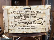 42”L X 24” H Lonesome Dove - Handmade - Rustic - Engraved - Sealed - Extra Large