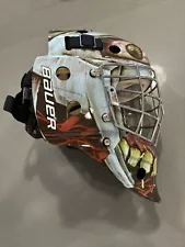 Men’s Bauer NME3 SR Senior Hockey NHL Goalie Mask Dave Art Skull Size 7 -7.5