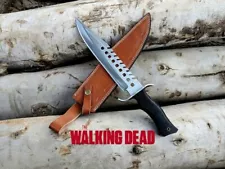 Handmade Walking Dead Knife: Negan Replica Bowie with Full Tang Fixed Blade.