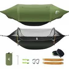 Camping Hammock Tent with Mosquito Net & RainFly, 3 in 1 Waterproof Lightweig...