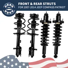 Front & Rear Struts Shock Kit For 07-12 Dodge Caliber 07-14 Jeep Compass Patriot