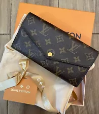 Louis Vuitton Monogram Sarah Long Wallet Brand New