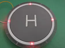 HO 1:87 scale heli pad helicopter landing pad w 4x red blinking LEDs