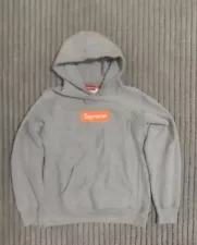 Supreme Box Logo Hooded Sweatshirt (FW17) Heather Grey - Size Large US SELLER