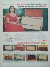 1953 vintage Lane cedar hope chest. Featuring Ann Blyth