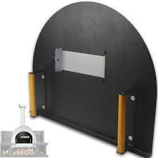 Pizza Oven Door - 20”(H) X 25”(W) - Stainless Steel 304 With Wooden Handles