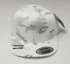 Yupoong Adult Multicam Alpine Mesh Snapback Hat SV3 White Adjustable NWT