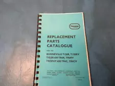 Triumph Replacement Parts Catalogue 1972 Bonneville, Tiger 650, Trophy 650 CD164