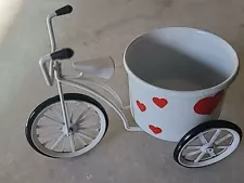 Bicycle Planter For Mini Potted Plant Or Decor With Heart Stickers Love