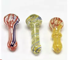 Wholesale LOT Of (10) 2.5” Tobacco Smoking THICK HEAVY DUTY Glass Hand Pipes