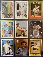 9* Card Lot Mickey Mantle & Yogi Berra New York Yankees HOF (Vintage/New)