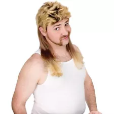 80s-Current Long Blonde COSTUME WIG American White Trash Redneck Rocker Mullet