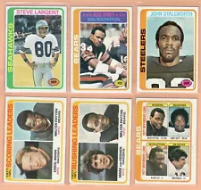 1978 TOPPS FOOTBALL 78 CARD LOT EX NMT PART SET WALTER PAYTON JOHN STALLWORTH RC